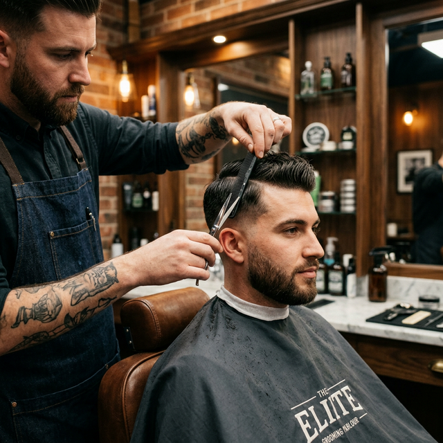 Professional men's precision haircut at home - Mobile Barber Rocky Mount Greenville Wilson Tarboro NC