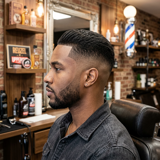 Expert skin fade and low taper fade haircut service - Professional barber styling at home